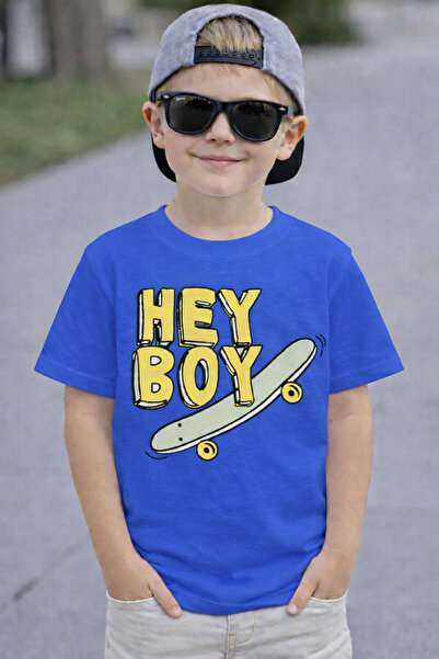 ArtYus Tricou pentru copii Hey Boy Skateboard cu imprimeu – Unisex, pachet de...