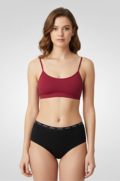 Karl Lagerfeld Women Brand Logo Pull On Subtle Signature Thong, Black