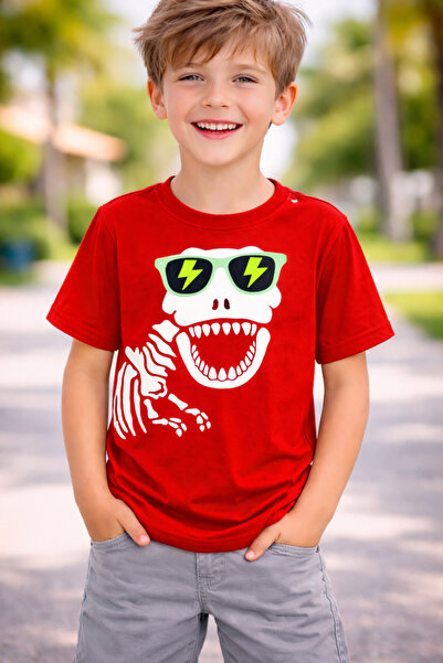 ArtYus Παιδικό μπλουζάκι Dinosaur Skeleton B με τύπωμα – Unisex P Βαμβάκι με ...