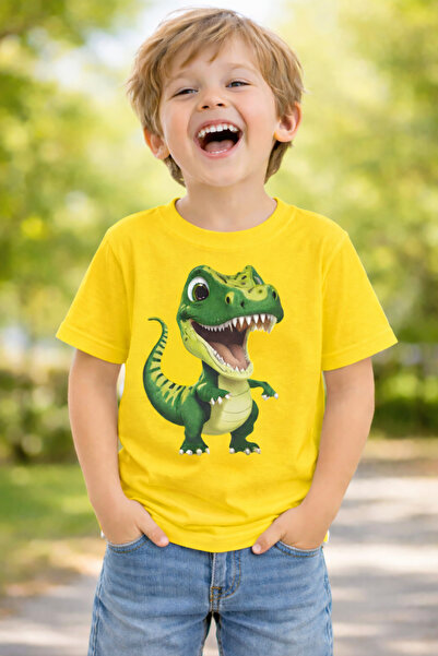 ArtYus Slatka dječja majica sa dinosaurima Štampano – unisex Pamuk komada okr...