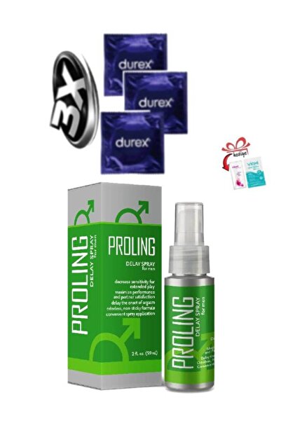 Durex Maraton 3'lü Prezervatif-Proling Erkek İçin Kontrol Bakım Spray 56 ml.