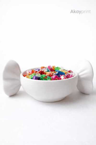 Akay3dPrint AkayPrint Şeker Şeklinde Dekoratif Şekerlik- Bayram Şekerliği, Şe...