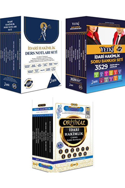 Yetki Yayıncılık 2026 ÇSA İdari Hakimlik Ders Notu Seti & Soru Bankası Seti &...