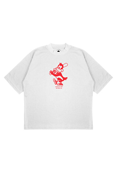 PURE EFFECT Unisex supradimensionat CARHARTT DUFFYDUCK cu imprimeu Croială la...