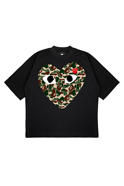 PURE EFFECT Unisex supradimensionat COMME CAMOUFLAGE cu imprimeu Croială larg...