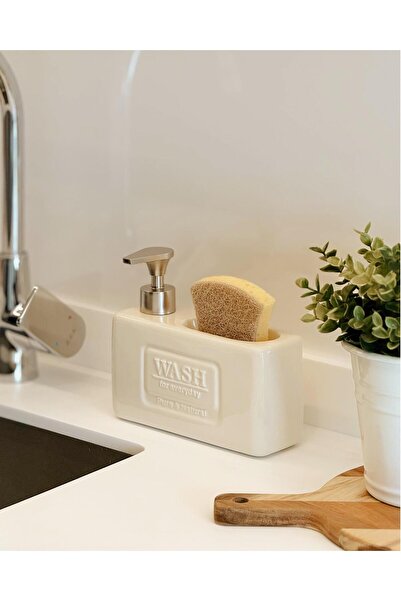 Hestia Home Dozator de săpun cu recipient pentru burete