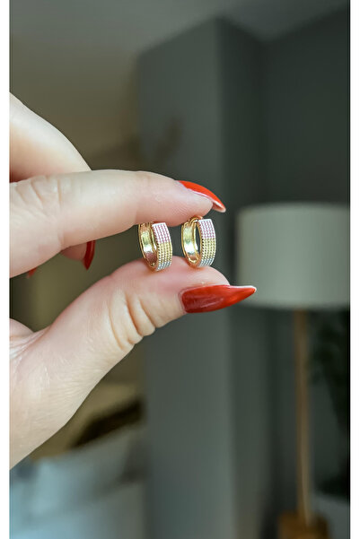 shop 3 Color Soft Minimal Hoop Steel Earrings 2 cm