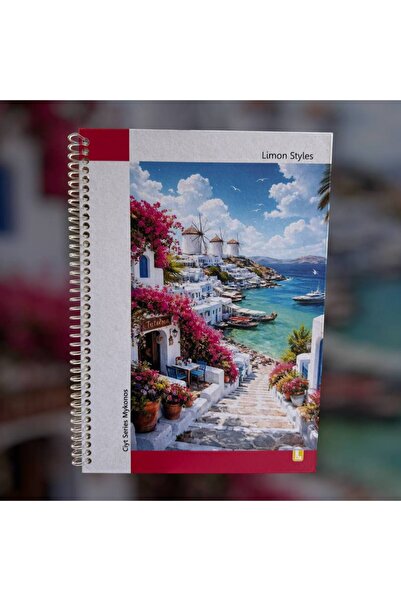 LİMON DEFTER Caiet cu spirală Limon City Seria 100, cu dungi de pagini