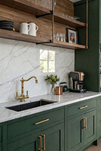 DUREVO صنبور مطبخ ريفي عتيق الطراز من SU ARITMALI - يتميز برأس متحرك - مقبض أ...