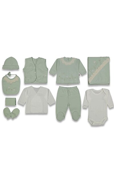 Cherub Baby Eyelet Embroidery Piece Floral Motif Newborn Baby Girl 10 Piece H...