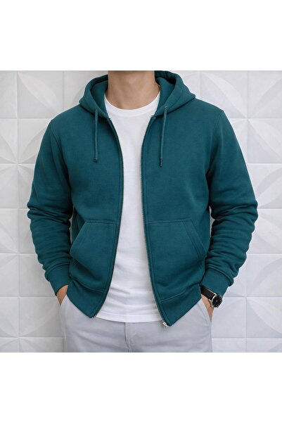 WENMİNG Jachetă cu glugă pentru bărbați, cu fermoar, polar piese, cu glugă bu...