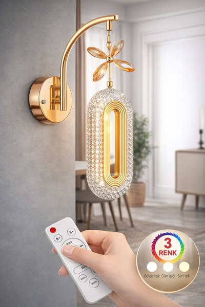 laaysa Elips Model Sarkıt 3 Renk Gold Kaplama Oturma Yatak Çocuk Odası Duvar ...