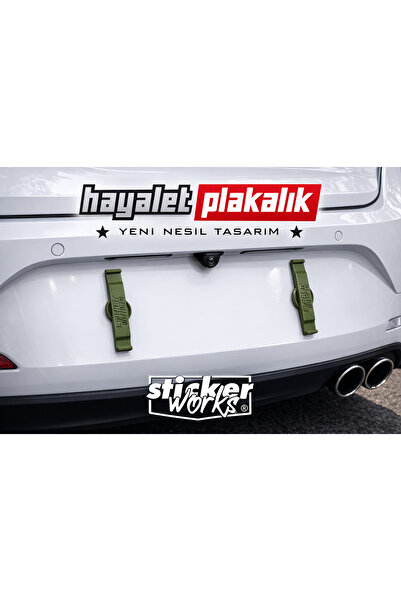 Sticker Works Hayalet Plakalık - Gizli Çerçevesiz Plakalık ( HAKİ YEŞİL )
