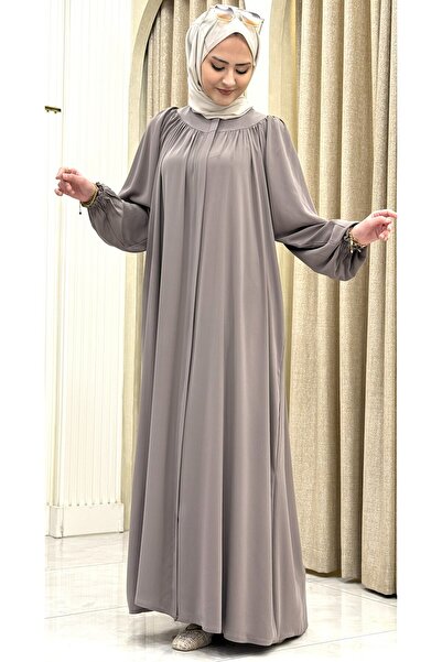 ESRANUR قميص روبالي بأكمام راجلان مع سحاب مخفي من حرير المدينة تيستور فيراس