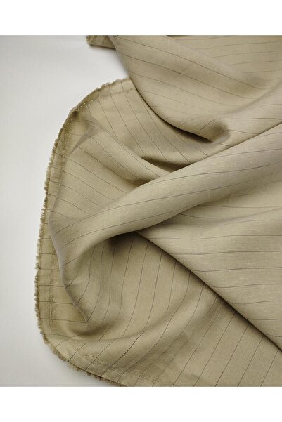 Kumaş Parça Beige Black Linen Viscose Fabric 150X190Cm