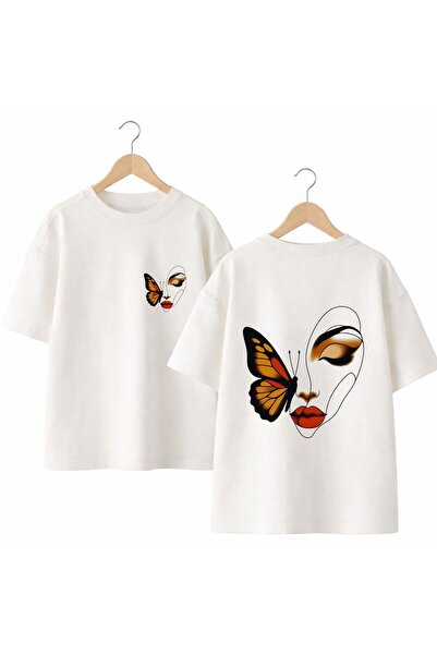 playwear Μπλουζάκι με στάμπα πεταλούδας στην πλάτη και στο στήθος, 100% βαμβα...