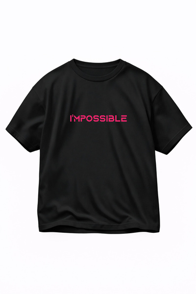 VODEXA Unisex Oversized T-Shirt Possible Printed 100% Cotton T-Shirt Comforta...