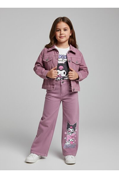 ÖRZİ Kids Set de 3 piese pentru fetițe, din gabardină de bumbac, cu jachetă l...