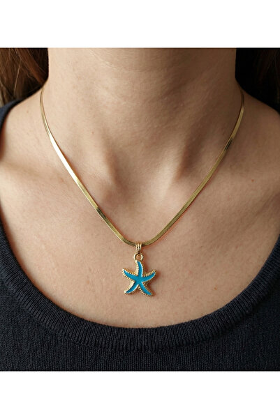 Ervalina Colorful Starfish Italian Crushed Necklace