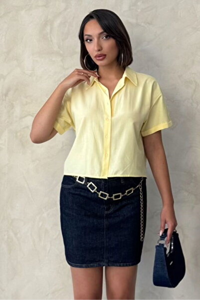 VERYMODA Butterfly Detailed Shirt Yellow |   D2891