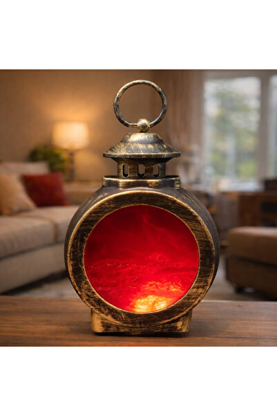 Skygo Decorative Fireplace Lantern with Led Lights and Flame Effect