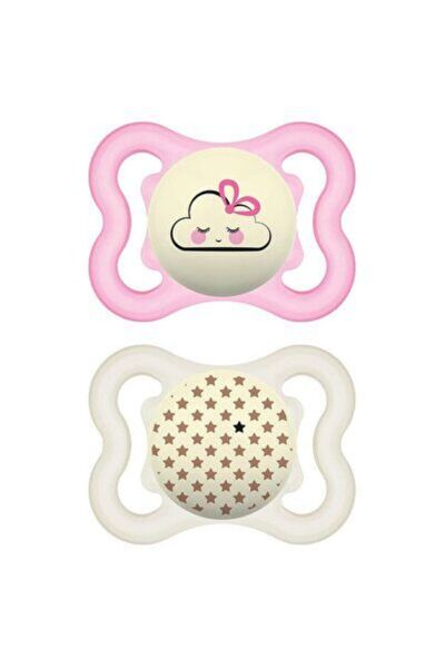 MAM Supreme Night Pacifier 0–6 Months – Pack of 2 (Glow-In-The-Dark, Ultra-Li...