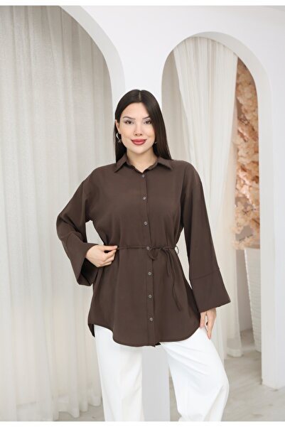 MODAELA Πουκάμισο Cupra με δέσιμο στη μέση