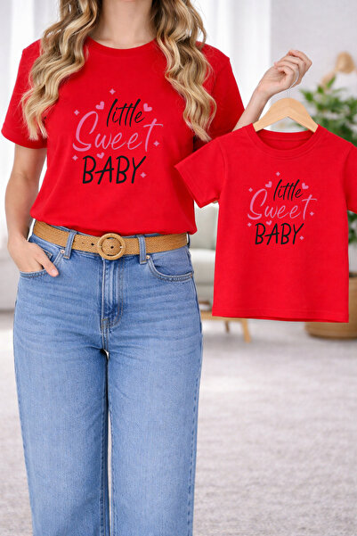 LORVEX Tricou combinat mamă-fiică supradimensionat – Mamă și Copil Gemeni tri...