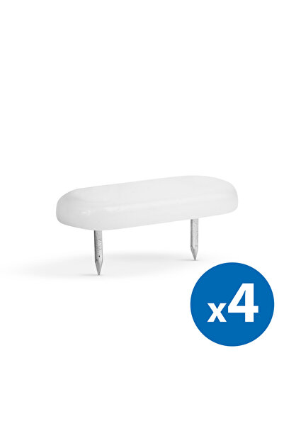 FAMİLY Mobilier din plastic Slide-Foot - alb - 43 x 18 mm - 4 bucăți / pachet