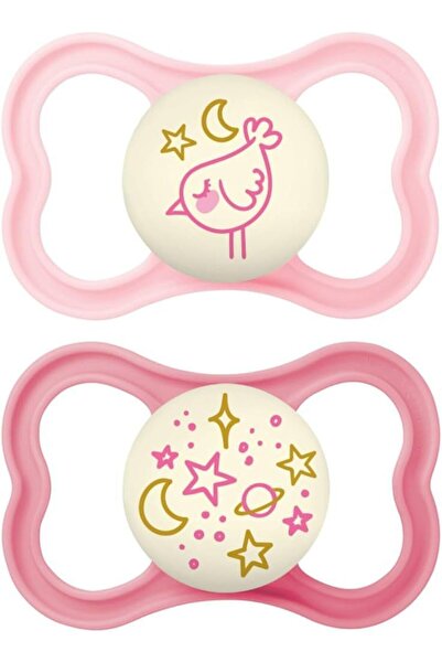 MAM Supreme Night Pacifier 6–16 Months – Pack of 2 (Glow-In-The-Dark, Soft Si...