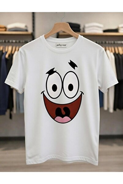 playwear Tricou cu decolteu rotund, cu imprimeu Smiley Face, 100% bumbac, sup...