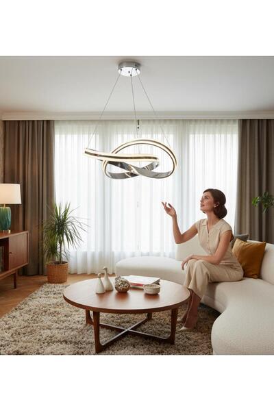 RETRO STYLE KARÇİÇEĞİ LED AVİZE KROM 3 RENK