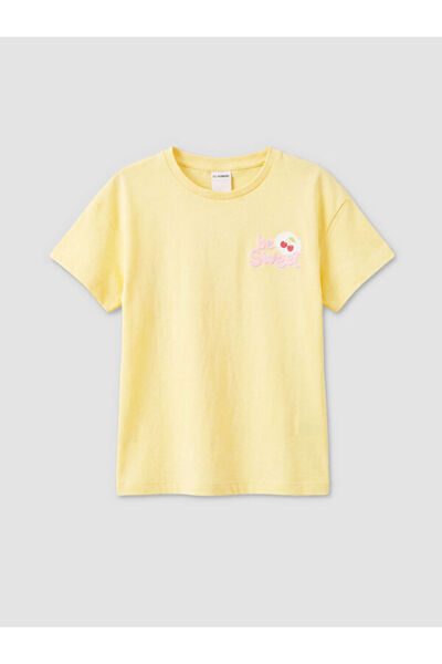 LC Waikiki RMZ GİYİM FARKIYA تي شيرت بناتي مطبوع بياقة روبا