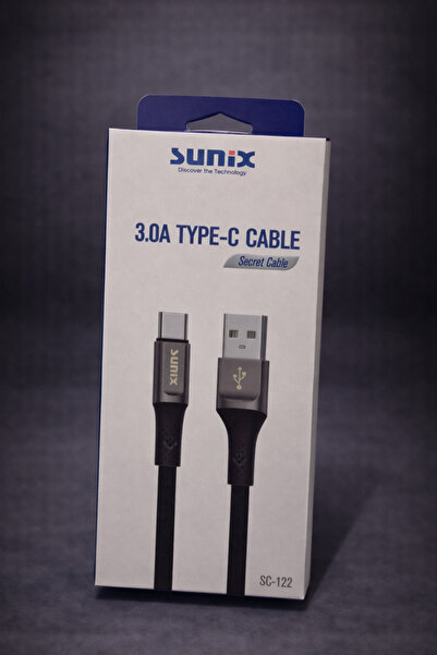 Sunix Type-C Hızlı Şarj Kablosu USB-A to USB-C Dayanıklı Örgü