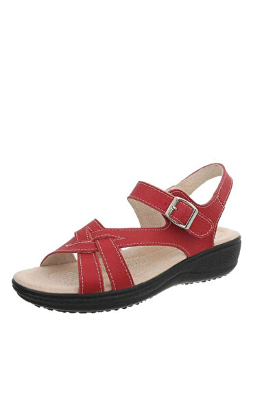 La Bottine Souriante Sandale din piele naturală P597, culoare roșie,