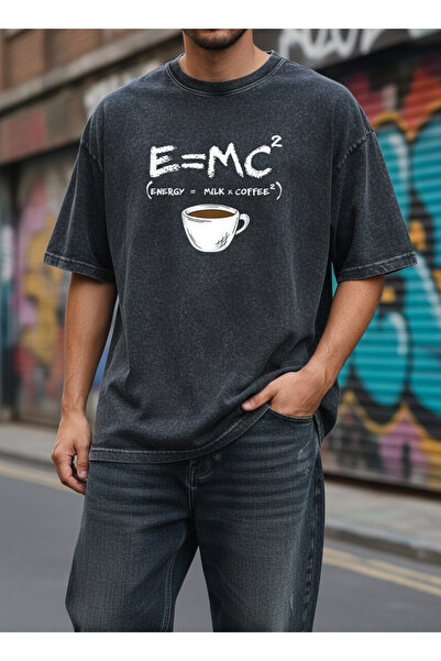 ship master Tricou pentru bărbați bumbac 100% E=MC² cu tematică cafea cu impr...