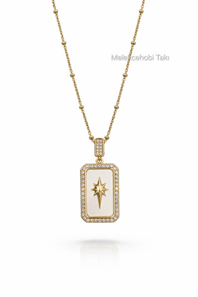 XUPING JEWELRY Xuping Kuzey Yıldızı Kolye – 14K Altın Kaplama Taşlı North Sta...