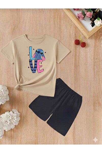 DOCE ELEGANTE SET DE VARĂ PENTRU FETE CU IMPRIMEU POCKET LOVE