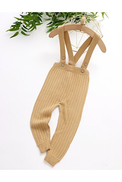 MiniKids Jumpsuit with suspenders, brown Acrylic