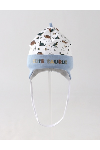 MiniKids Caciulita copii, CUTE SAURUS, alb-bleu