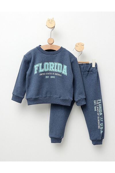 MiniKids Costumas plusat USA model bleumarin