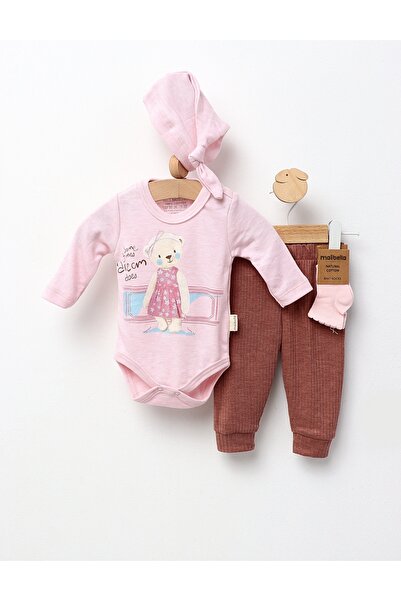 MiniKids Set 4 piese bebe, A Dream Does, roz