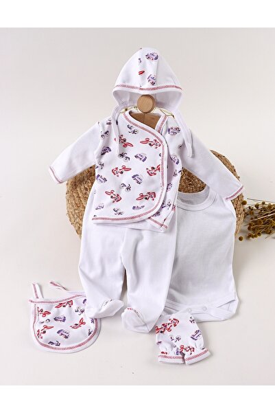 MiniKids Στολή μοτοσικλέτας και ατμομηχανής 6 τεμαχίων, κόκκινη