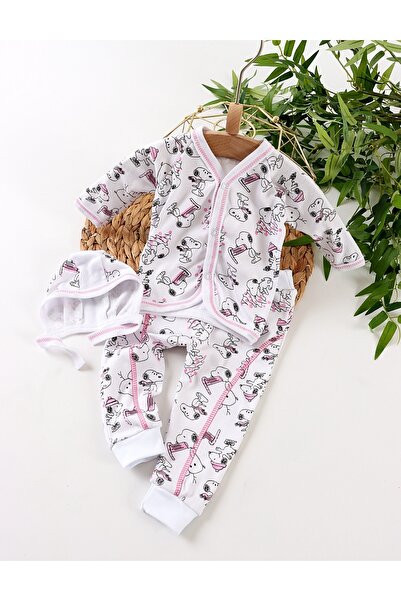 MiniKids Set greieras bebelusi Snoopy, roz