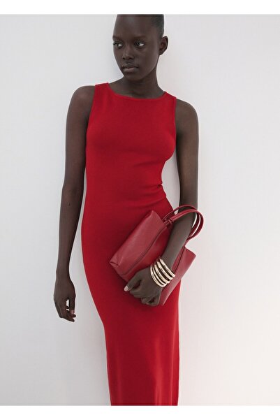 MANGO Woman Dar kesim midi elbise