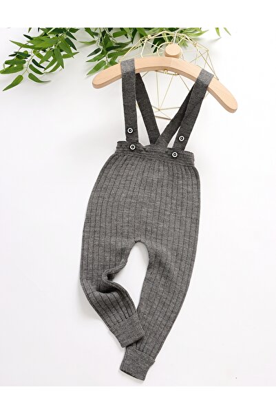 MiniKids Jumpsuit with suspenders, dark grey Acrylic