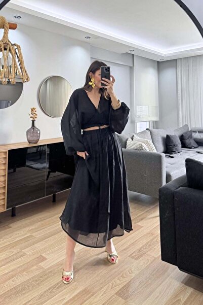 Banu Angay طقم ميرا سوفت المزدوج باللون الأسود