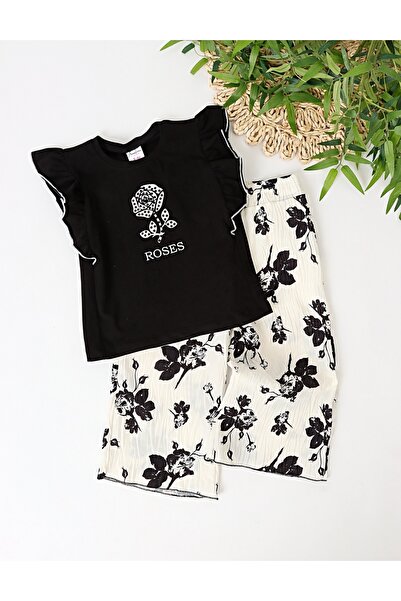 MiniKids Καλοκαιρινό σετ, τριαντάφυλλα, ασπρόμαυρο σχέδιο