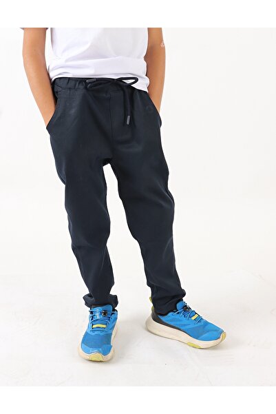MiniKids Slim fit uniform trousers, navy blue