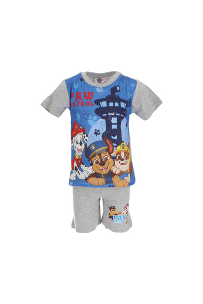 PAW PATROL Καλοκαιρινή πιτζάμα για αγόρια, κοντομάνικη, Βαμβάκι, 5 ετών γκρι